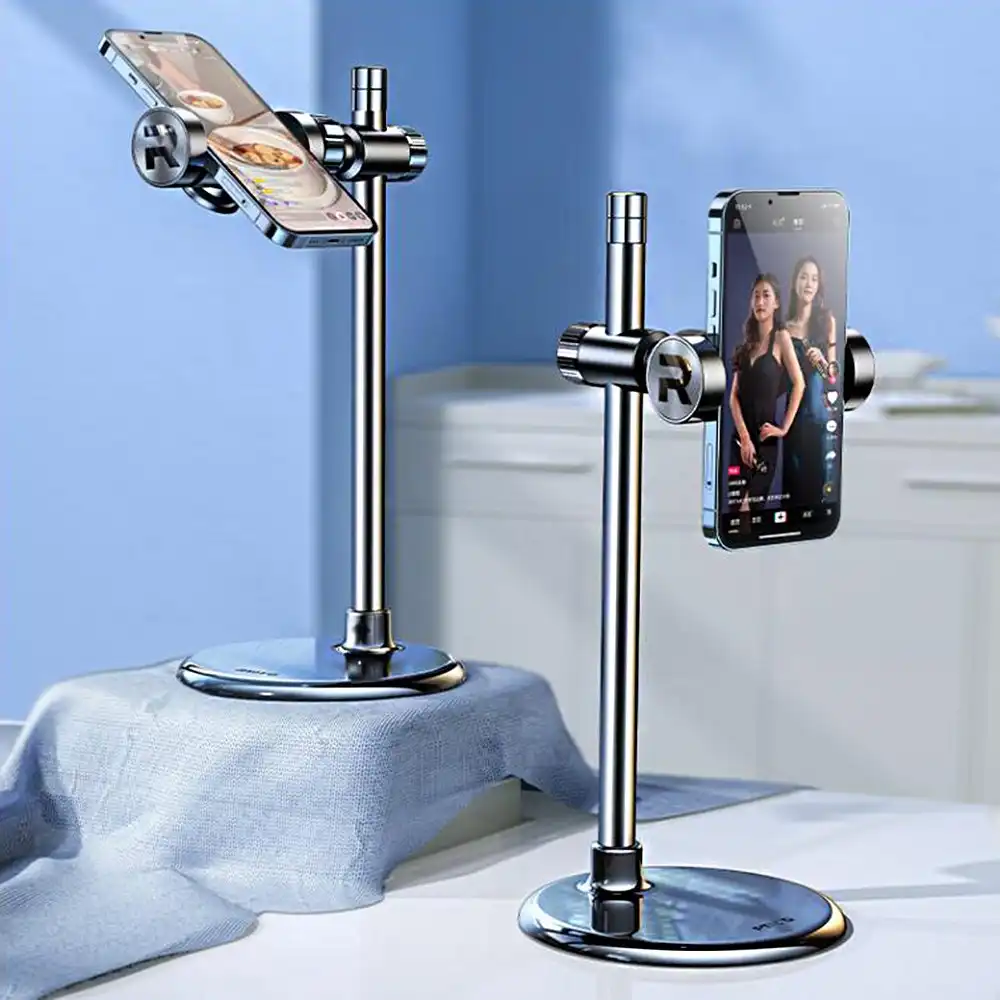 Desktop Phone Stand Adjustable Height & Angle Phone Holder for iPhone Samsung