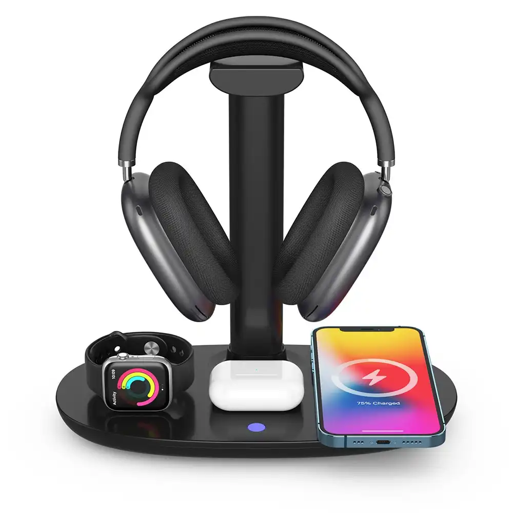 4 in 1 Wireless Charger Headphone Stand for iPhone Apple Watch Airpods Pro