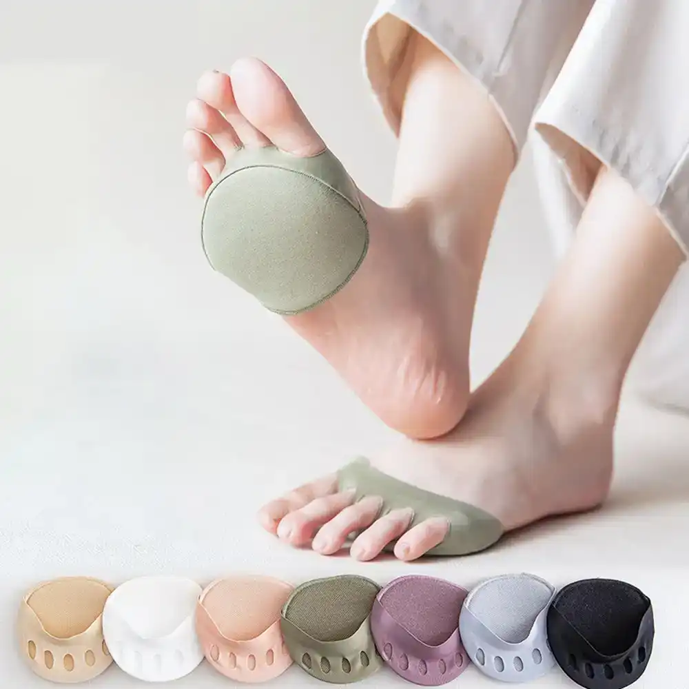 7Pairs Forefoot Pads Fabric Metatarsal Cushions Ball Foot Cushion Pads for Women