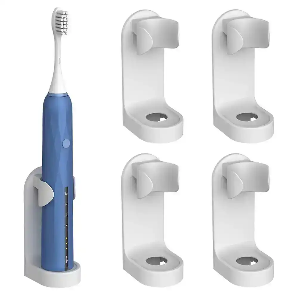4 pack adhesive wall mounted electric toothbrush holder