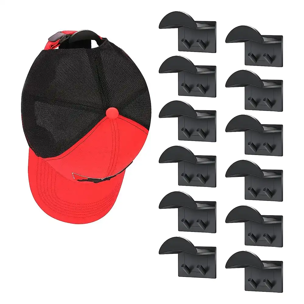 12Pcs Baseball Cap Rack Hat Organizer Baseball Caps Hangers Hanging Organizer