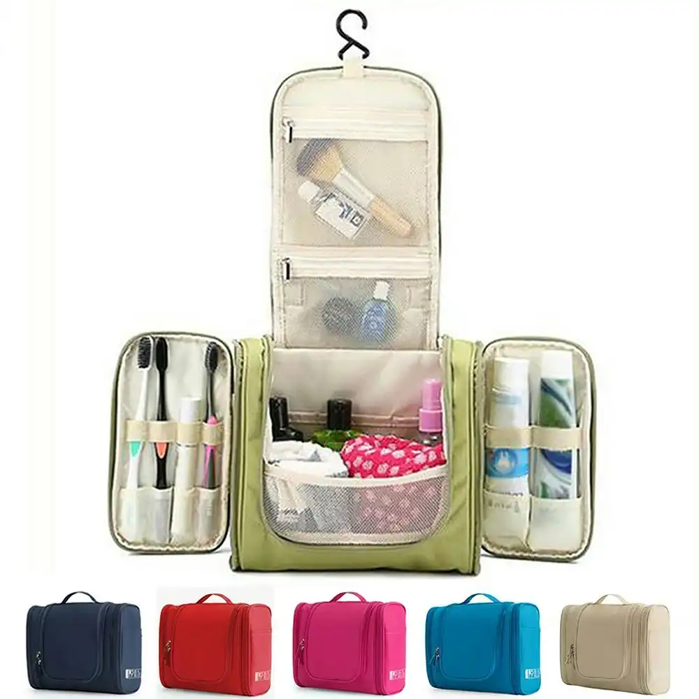 Multi-Compartment Hanging Waterproof Toiletry Bag Travel Organizer
