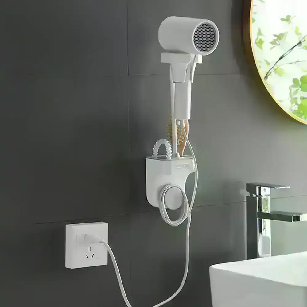 Lazy hair dryer bracket wall-mounted punch-free universal shower bracket