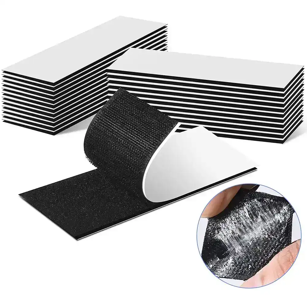 20Pcs Small Sticky Strips With Adhesive Hook and Loop Fasteners For Home Office