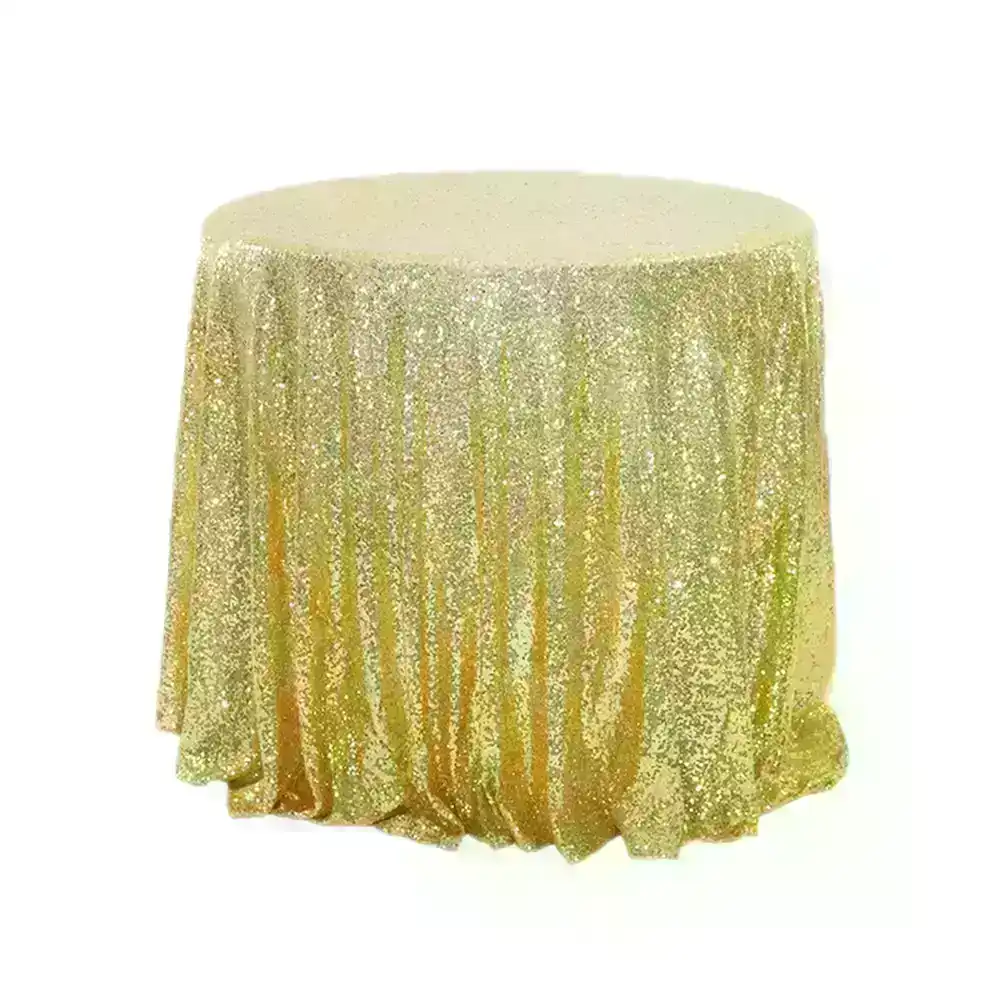 Sequin Tablecloth 120CM Round Sparkly Drape Table Cloths Table Cover Overlay