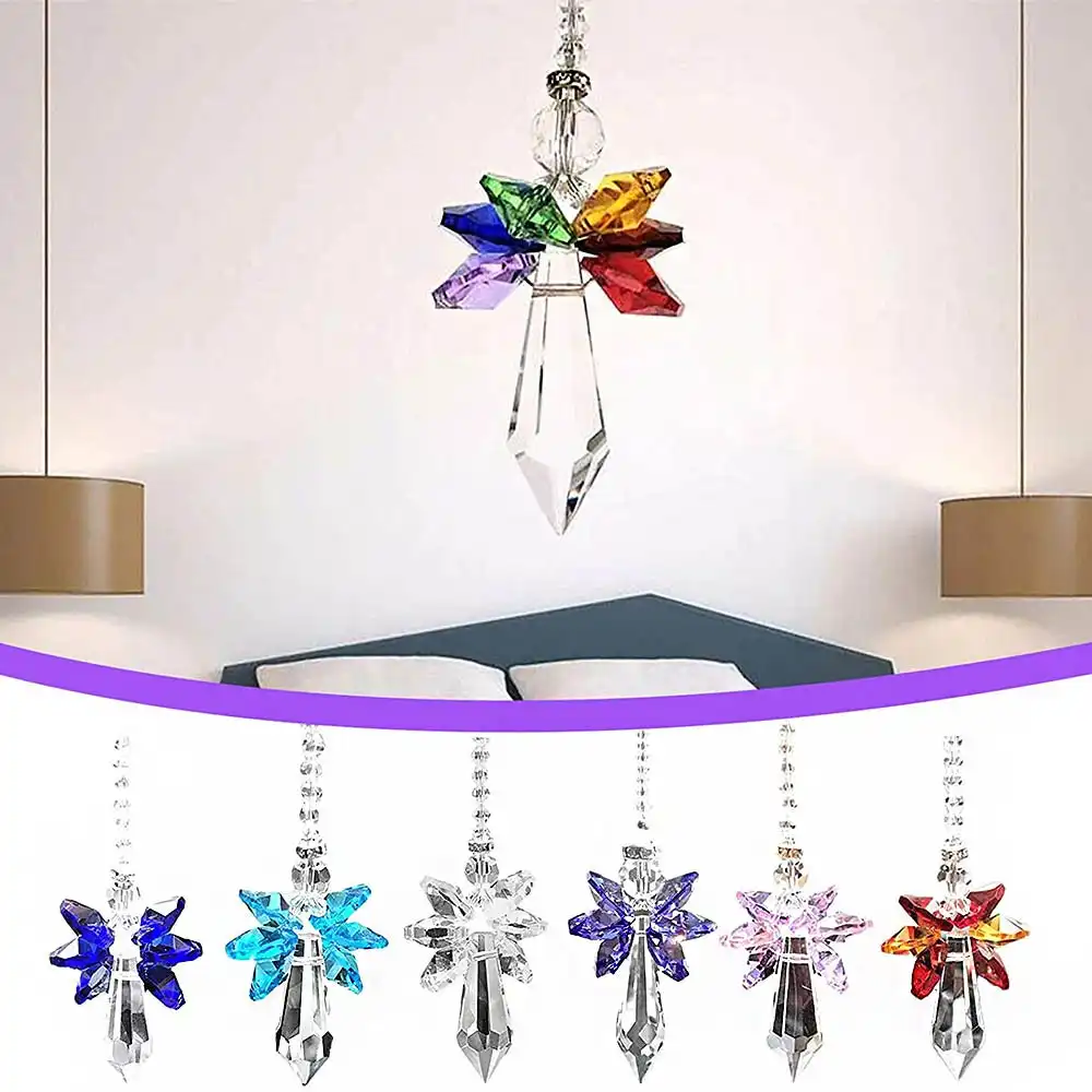 7Pcs Crystal Decorative Sun Catcher Crystal Pendant Lighting Pendant
