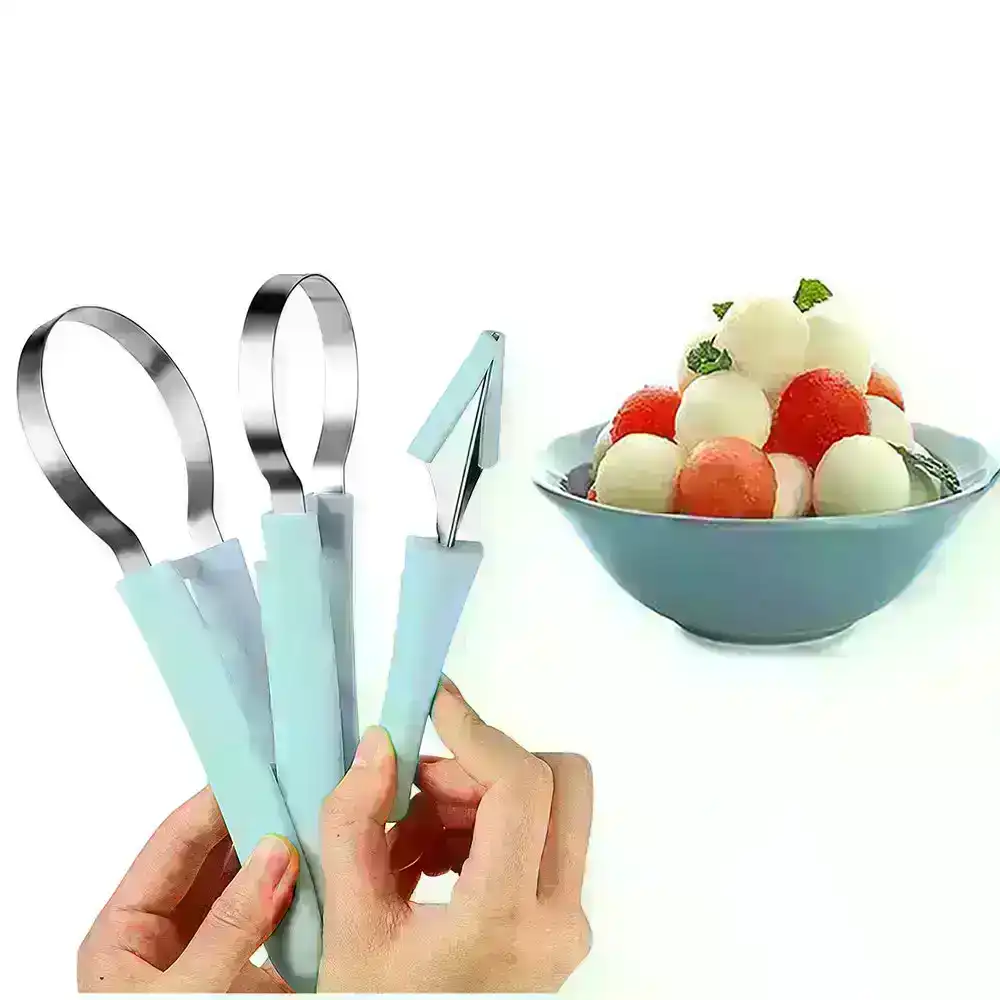 3 in 1 Stainless Steel Carving Knife Fruit Spoon Seed Remover