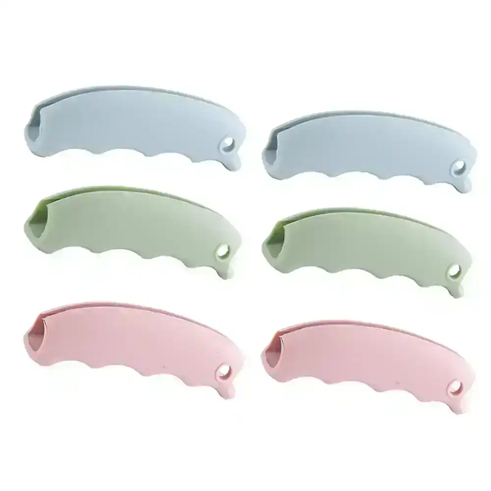 6Pcs Portable Silicone Mention Dish Protect Hands Trip Grocery Bag Holder Clips