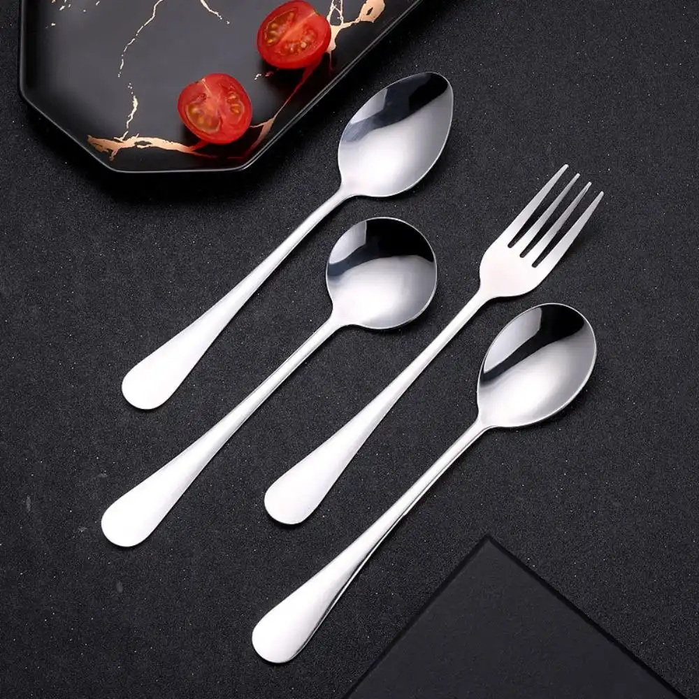 4pcs Food Portable Cutlery Stainless Steel Table Fork Spoon Dinner Set