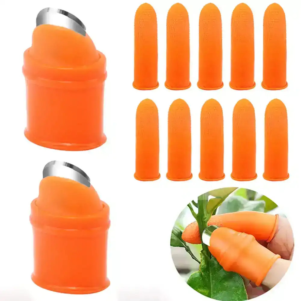12Pcs Gardening Silicone Thumb Knife Harvesting Tool For Men'S And Women'S