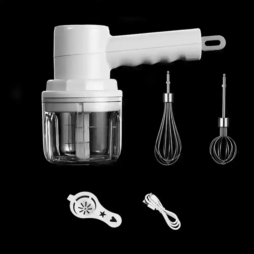 USB Electric Mixer with Food Chopper Garlic Chopper Meat Grinder Egg Beater