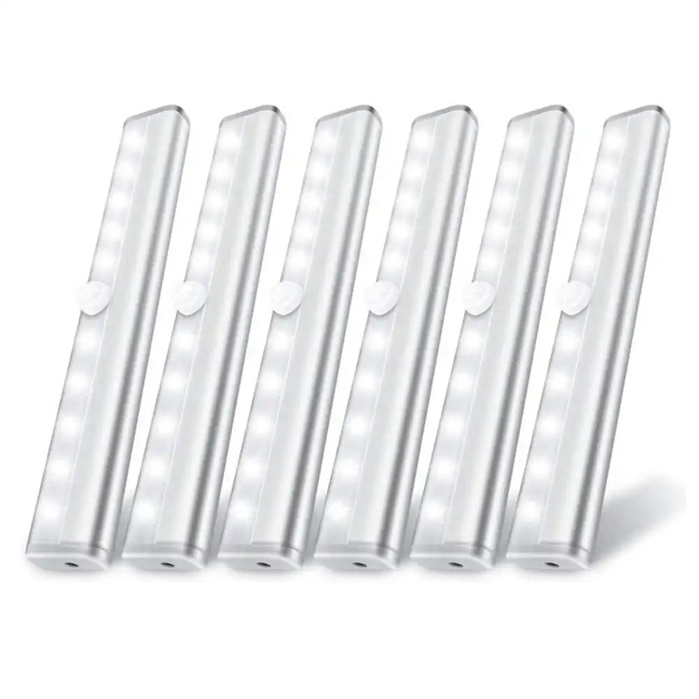 10 LED Motion Sensor Lights for Closet Cabinet Wardrobe Stairs