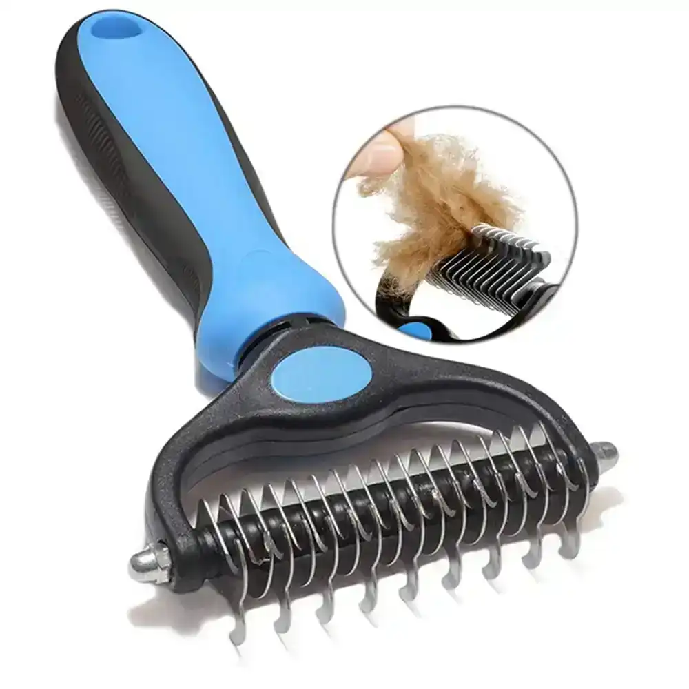 Double Sided Shedding Pet Grooming Brush