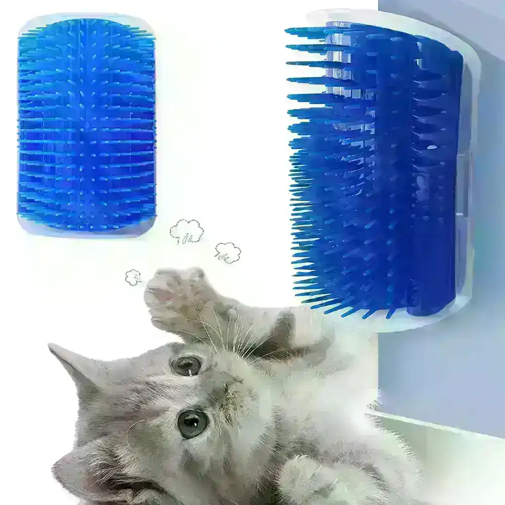 2 Pack Cat Grooming Brush Wall Corner Groomers Soft Grooming Brush Massage Combs