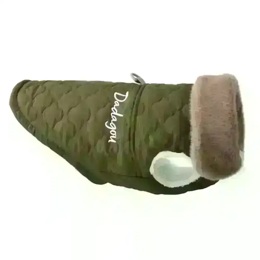 Waterproof Dog Jacket Winter Warm Dog Clothes Pet Vest For Dogs Puppy-Green