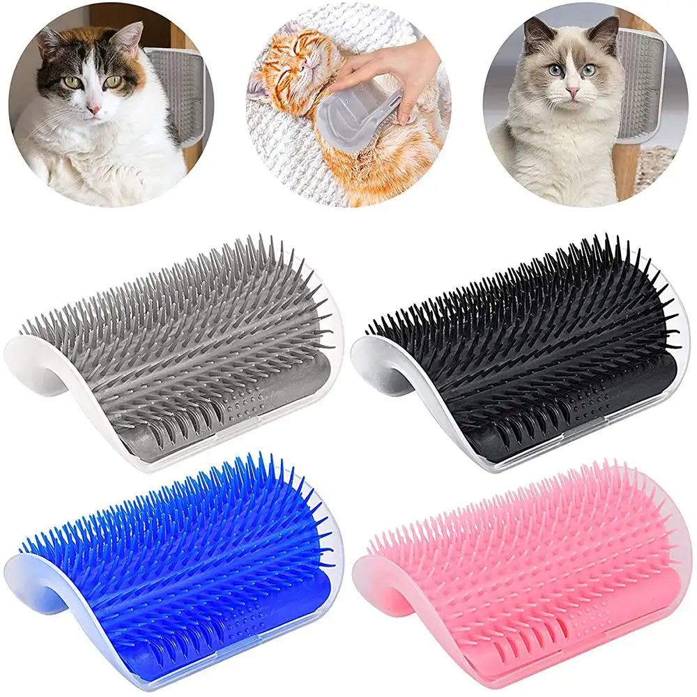 4Pcs Cat Corner Self Groomer Pet Grooming Brush-4 Color