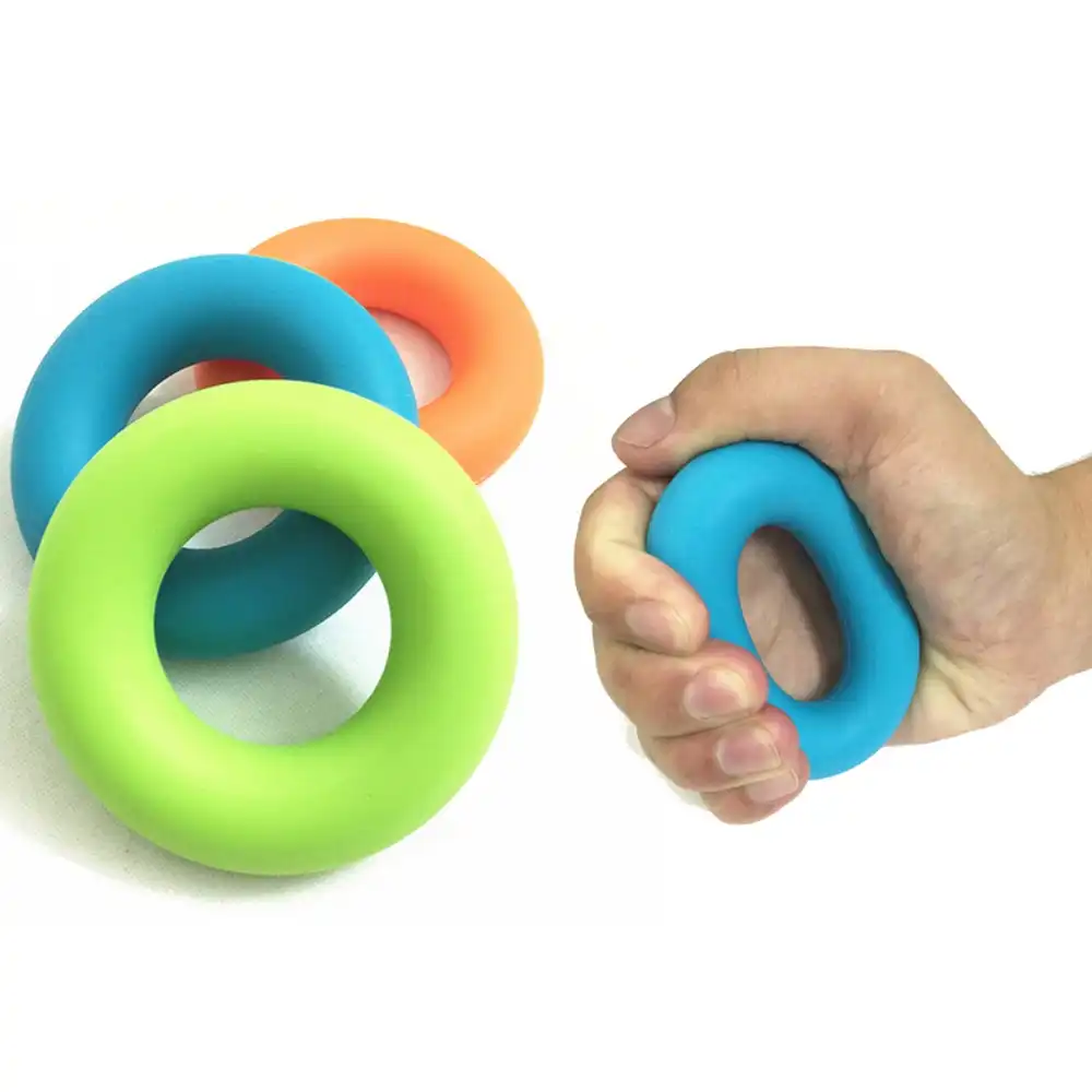 3PCS Silicone Hand Gripper Ring Hand Resistance Band Finger Stretcher Exercise