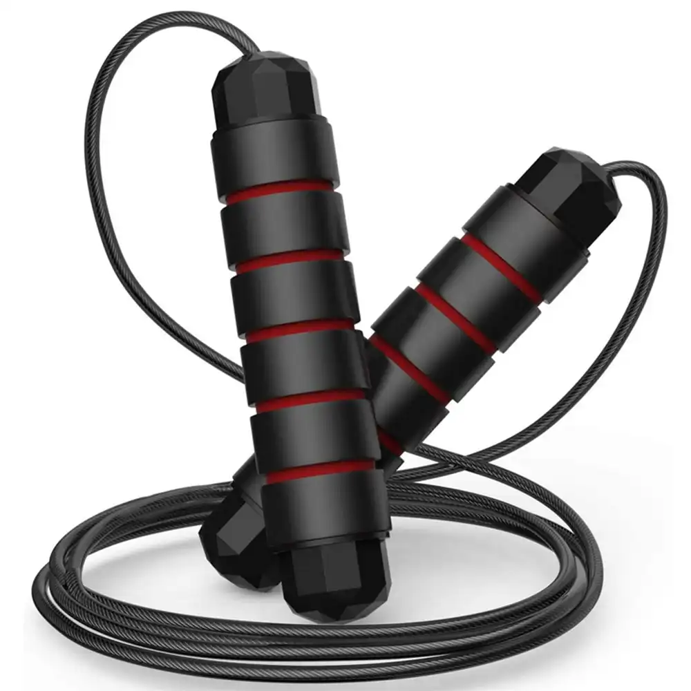 3M Adjustable Sports Jump Skipping Ropes-Black&Red