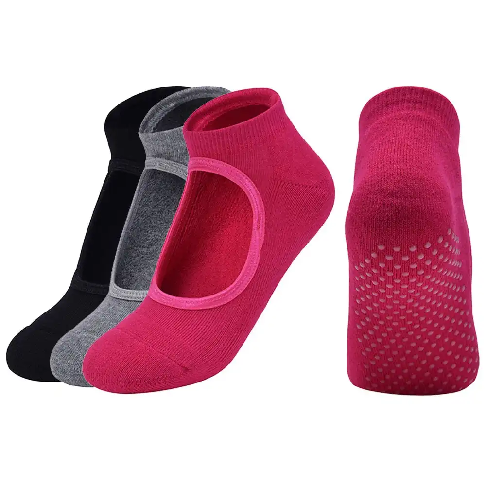 Non Slip Grip Yoga Socks set for Pilates, Barre, Home
