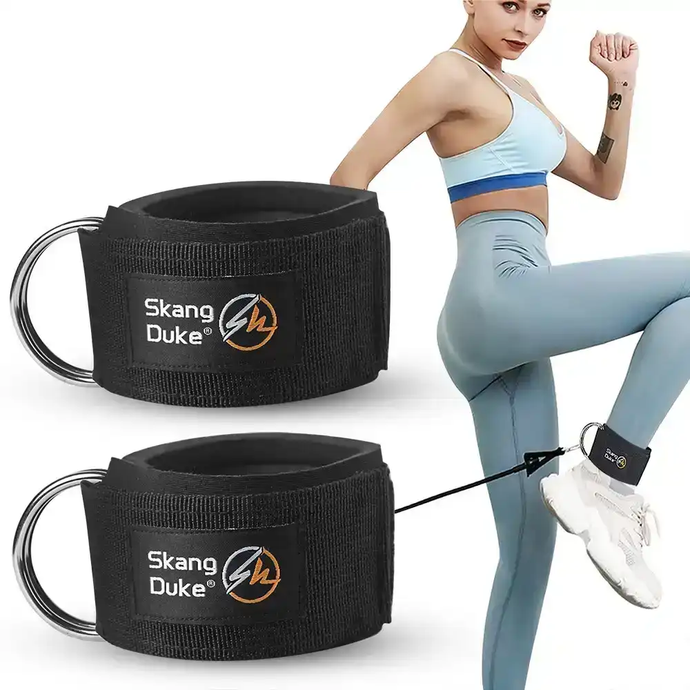 2 PCS of sports fitness ankle buckle D-ring support strap