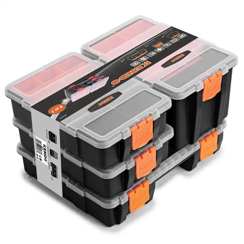 Tool Box Set With Storage Compartments 4 Piece