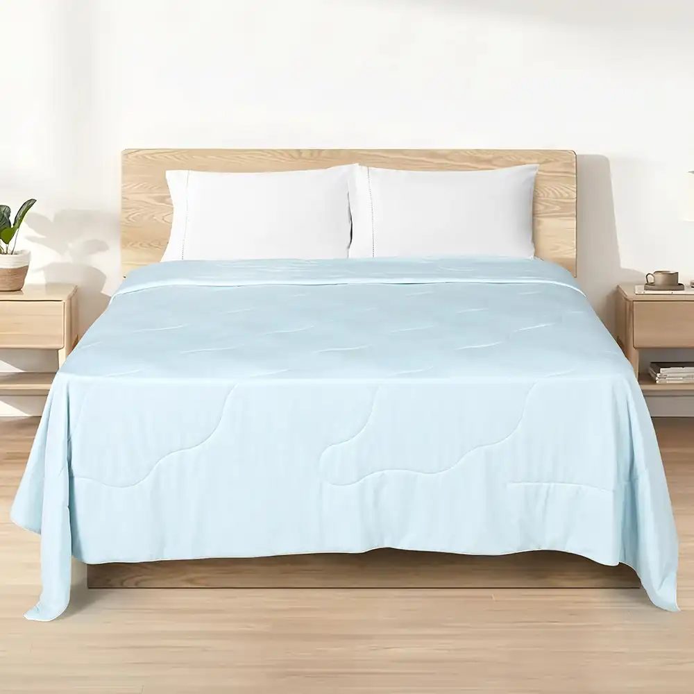 Giselle Bedding Cooling Comforter Summer Quilt Double Blue