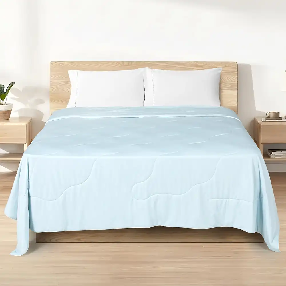 Giselle Bedding Cooling Comforter Summer Quilt Single Blue