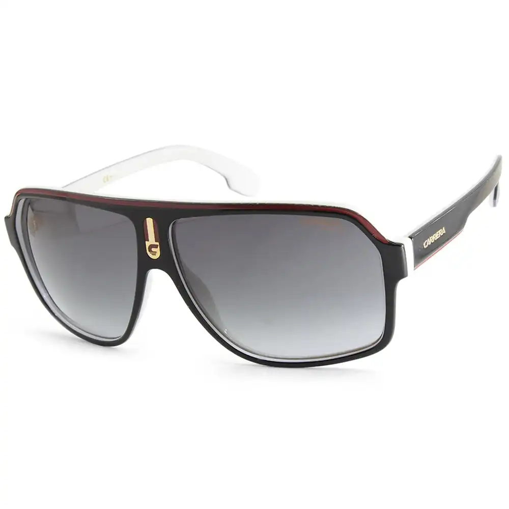 Carrera Shiny Black on White/Grey Gradient Mens Fashion Sunglasses 1001/S 80S-9O