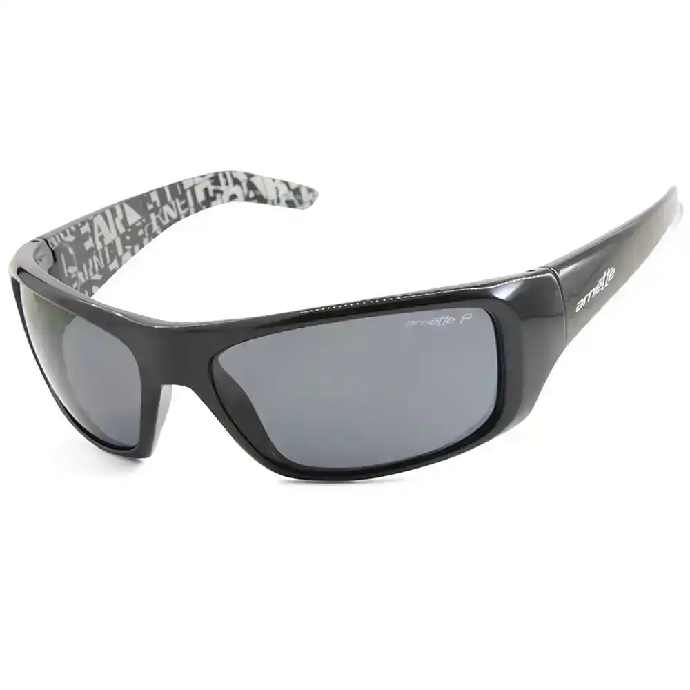 Arnette Hot Shot Polished Black/Grey Men's Polarised Sunglasses AN4182 214981