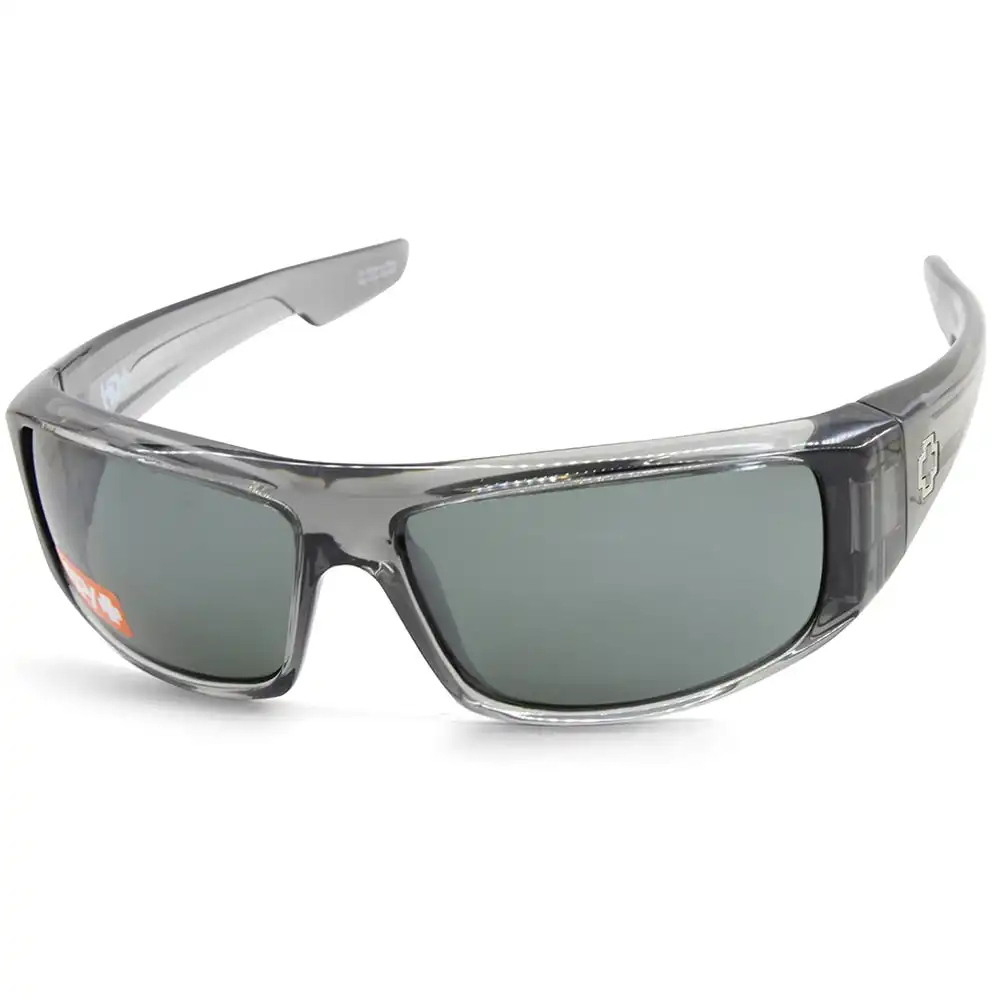 Spy Logan Shiny Clear Smoke/HD Plus Silver Mirror Men's Sports Sunglasses