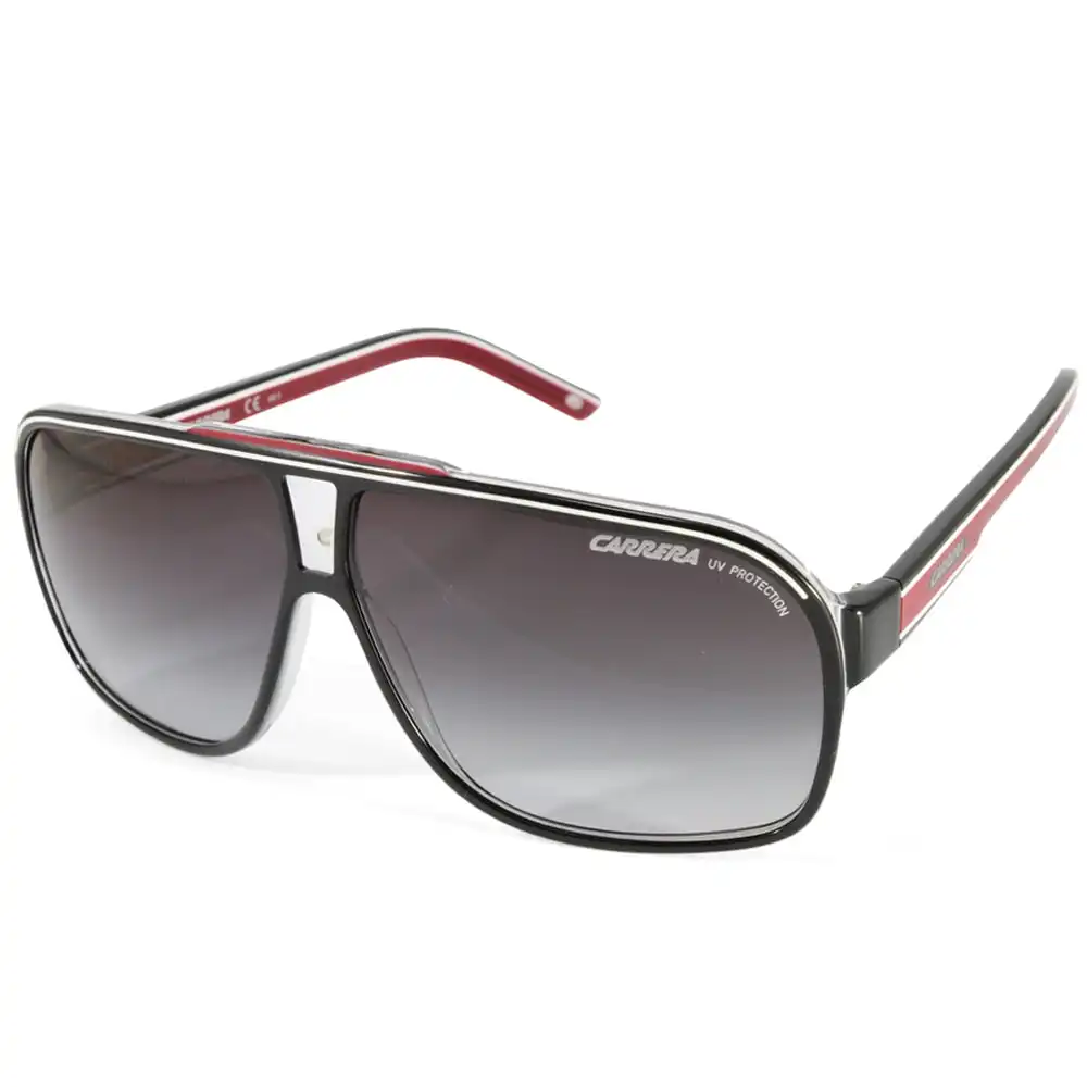 Carrera Grand Prix 2 T4O 9O Polished Black Red on Clear/Grey Gradient Sunglasses