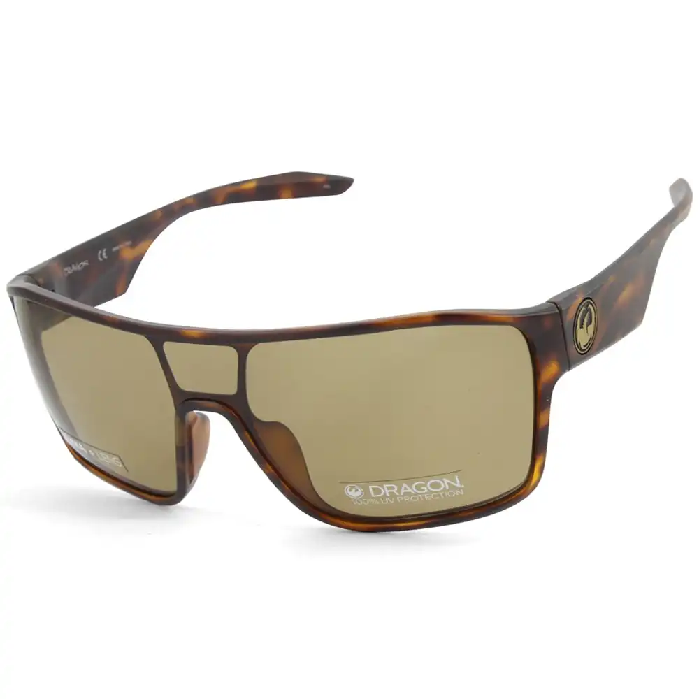 Dragon Tolm LL 41991-246 Matte Tortoise/Brown Men's Designer Shield Sunglasses