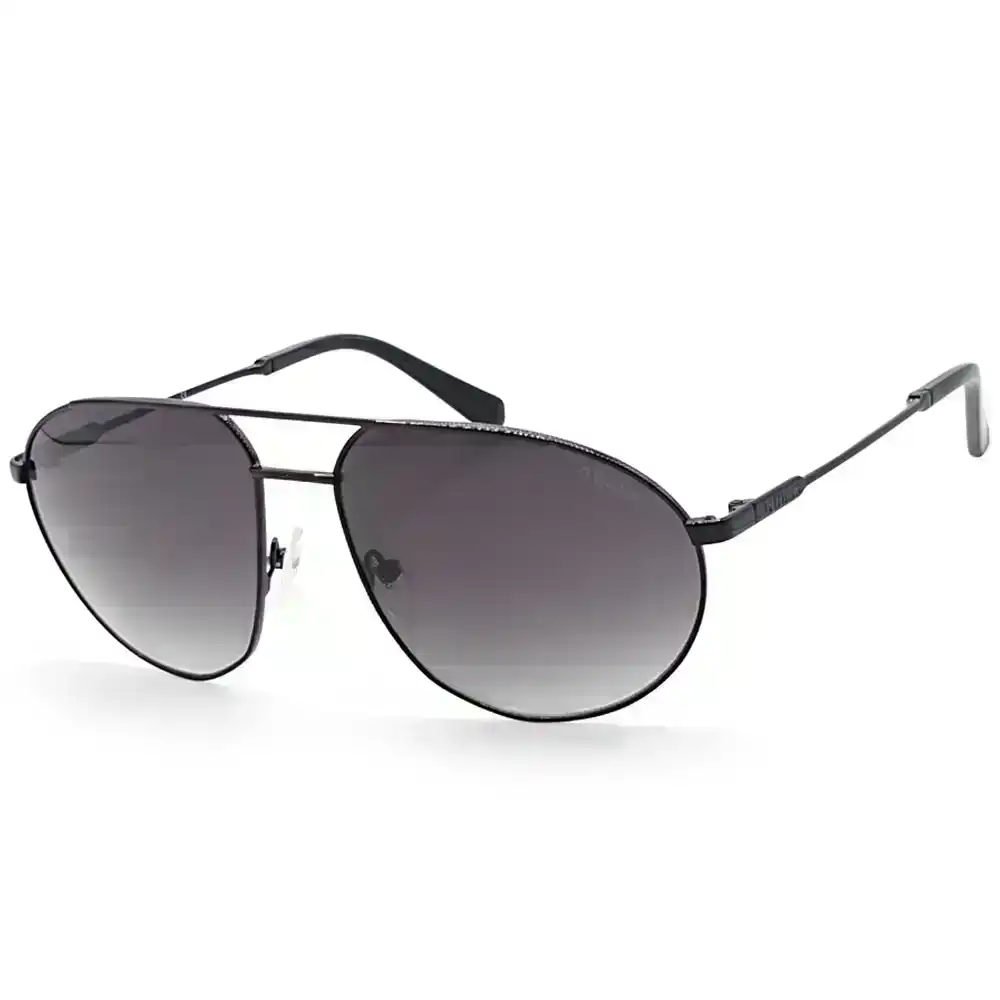 Guess Shiny Black/Grey Gradient Men's Metal Pilot Style Sunglasses GU00009/S 01B