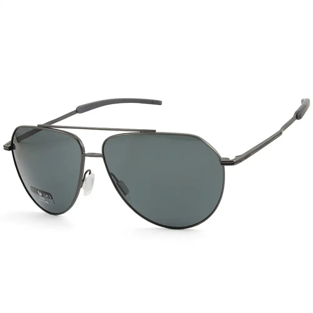 Bolle Livewire Matte Gunmetal/Grey Men's Pilot Sunglasses BS142001