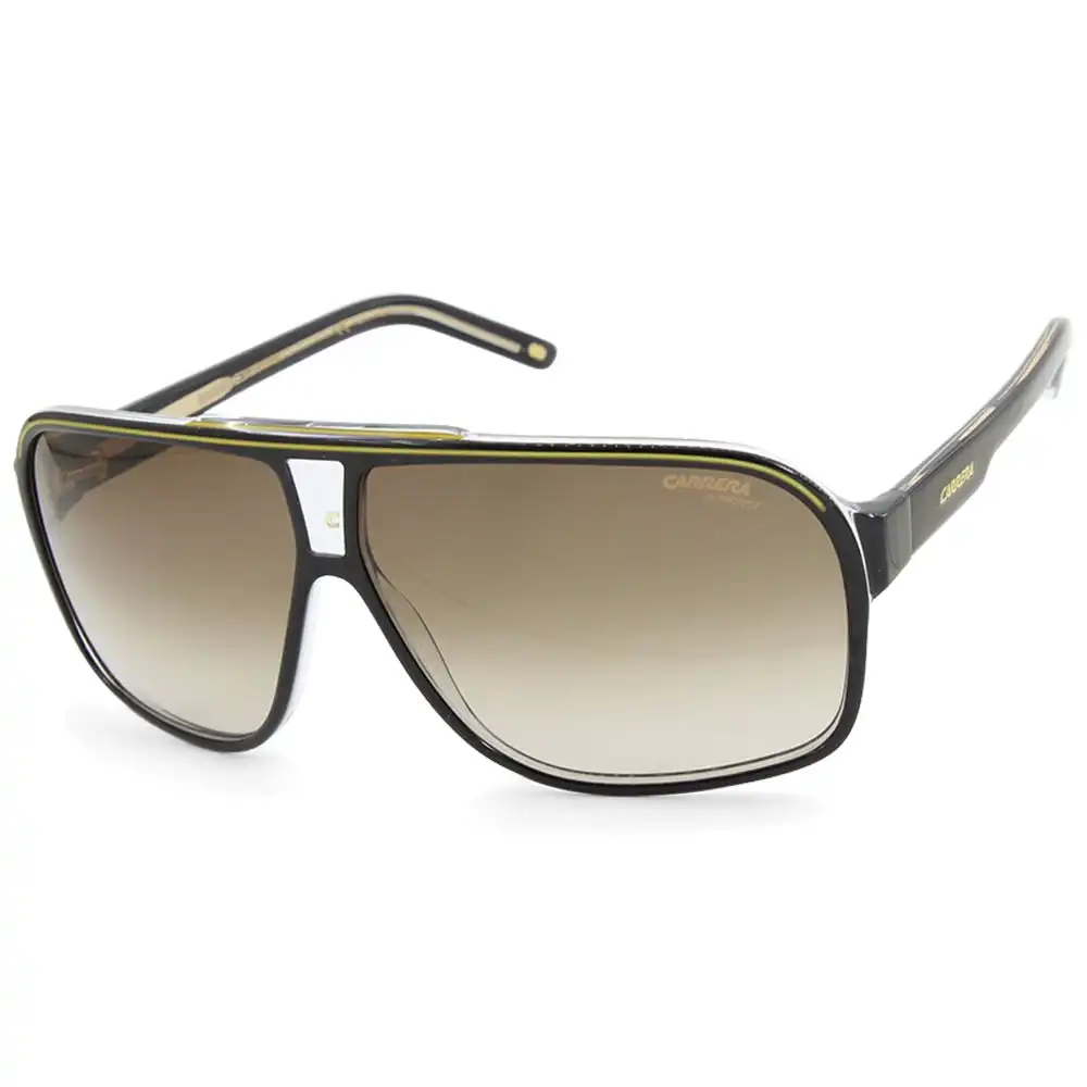 Carrera Grand Prix 2 Black on Clear/Brown Gradient Fashion Sunglasses 8O7/HA