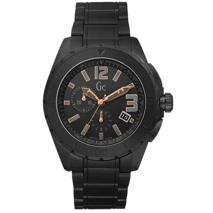 Guess Collection X76009G2S Ceramic Black Chronograph Men's Swiss Watch