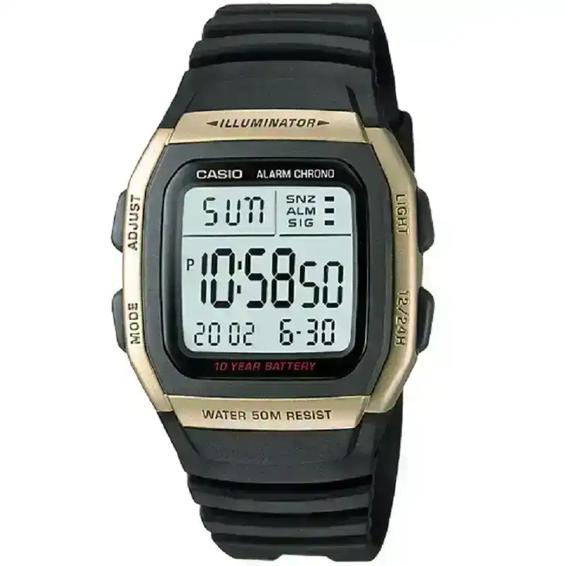 Casio W-96H-9A Gold & Black Unisex 50m Multi-Function Digital Watch