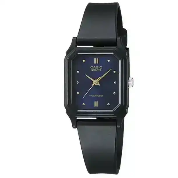 Casio LQ-142E-2A Black with Dark Blue Dial Women's Small Casual Analog Watch