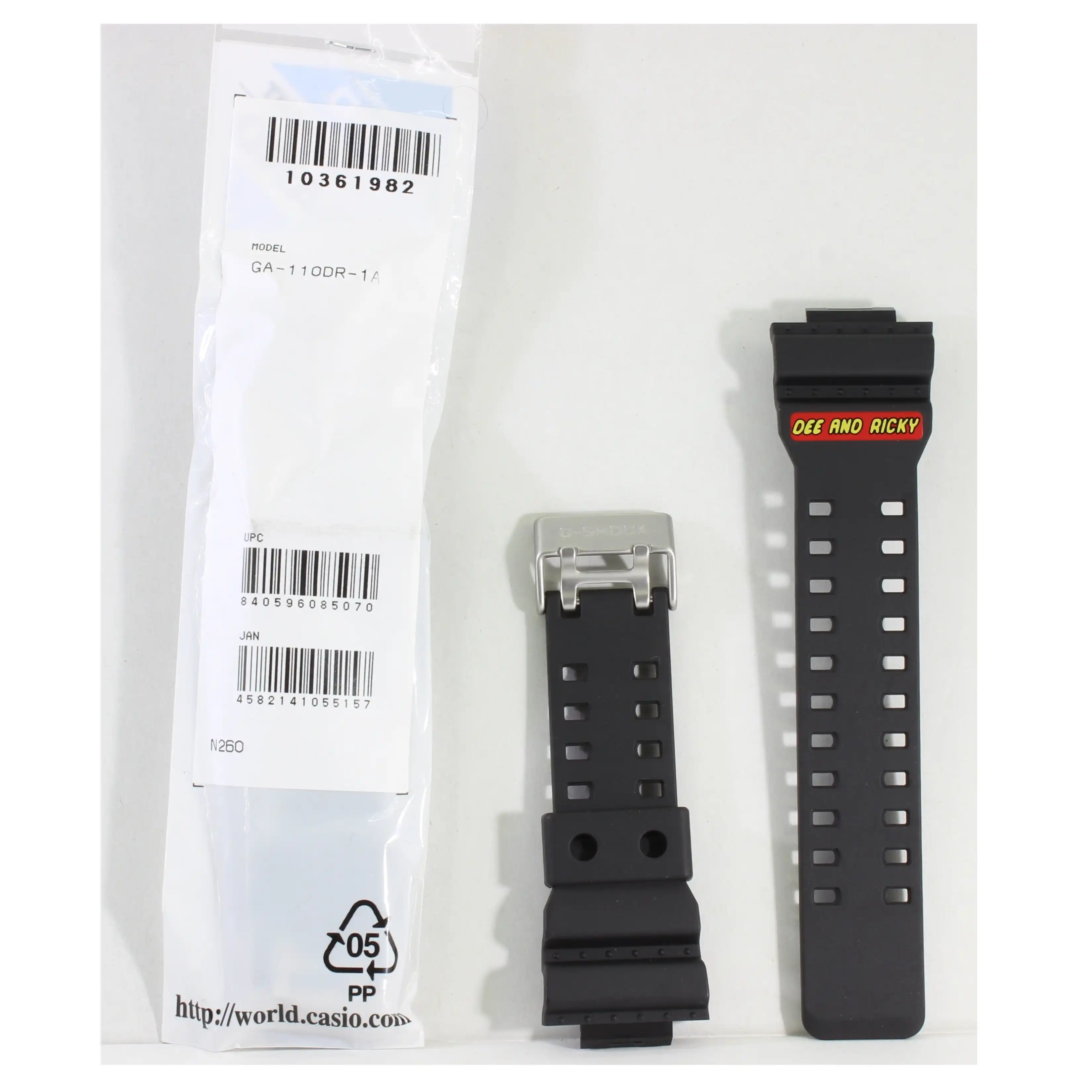 Casio G-Shock Matte Black Genuine Replacement Strap 10361982 to suit GA-110DR-1A Dee and Ricky