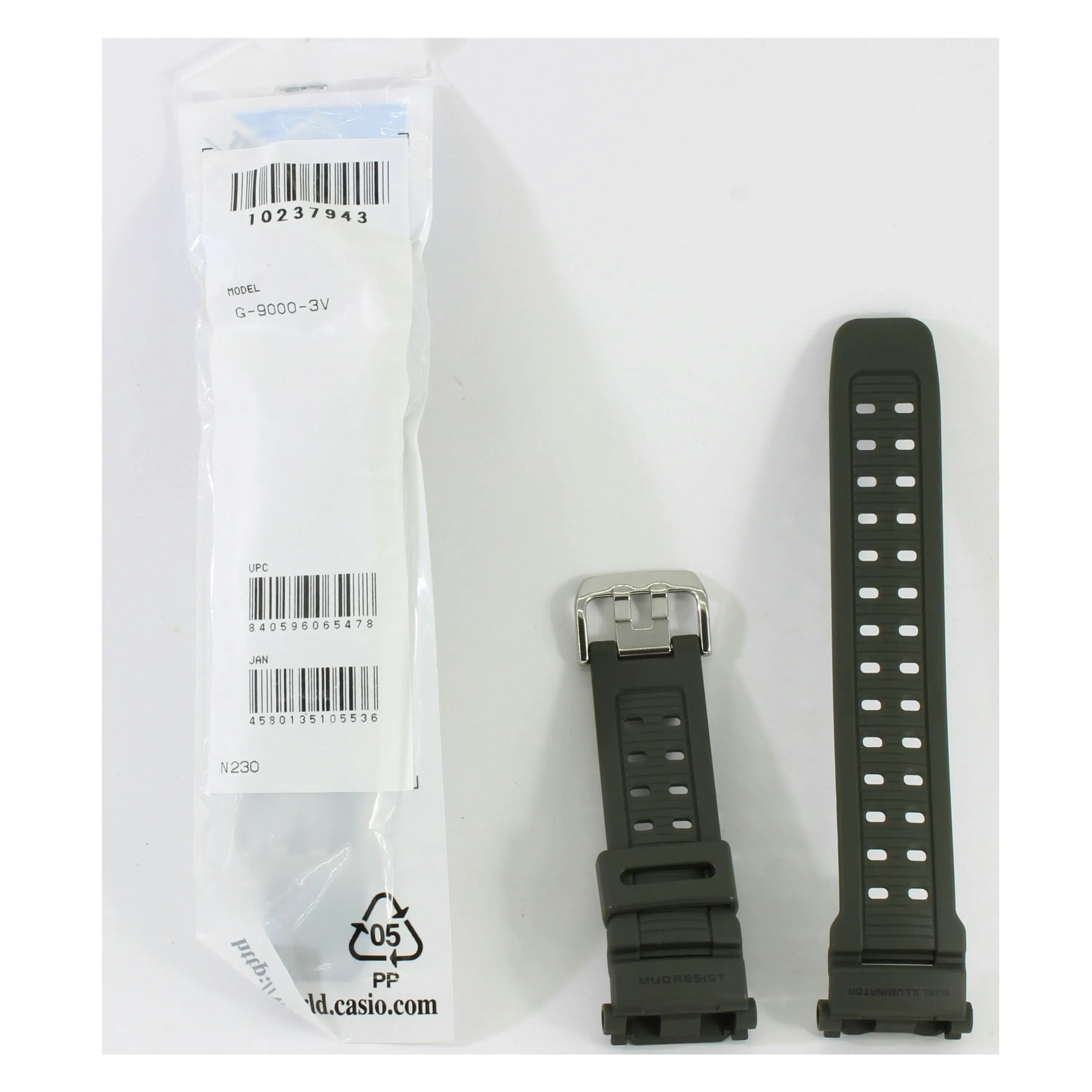 Casio G-Shock Matte Green Genuine Replacement Strap 10237943 to