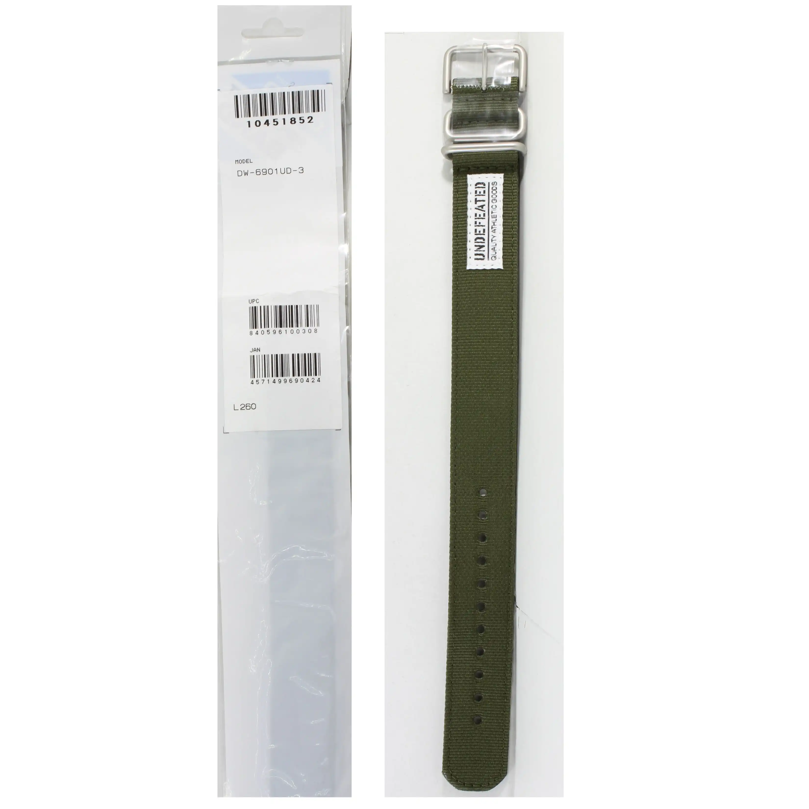 Casio G-Shock Nylon Green Genuine Replacement Strap 10451852 to suit DW-6901UD-3 Undefeated