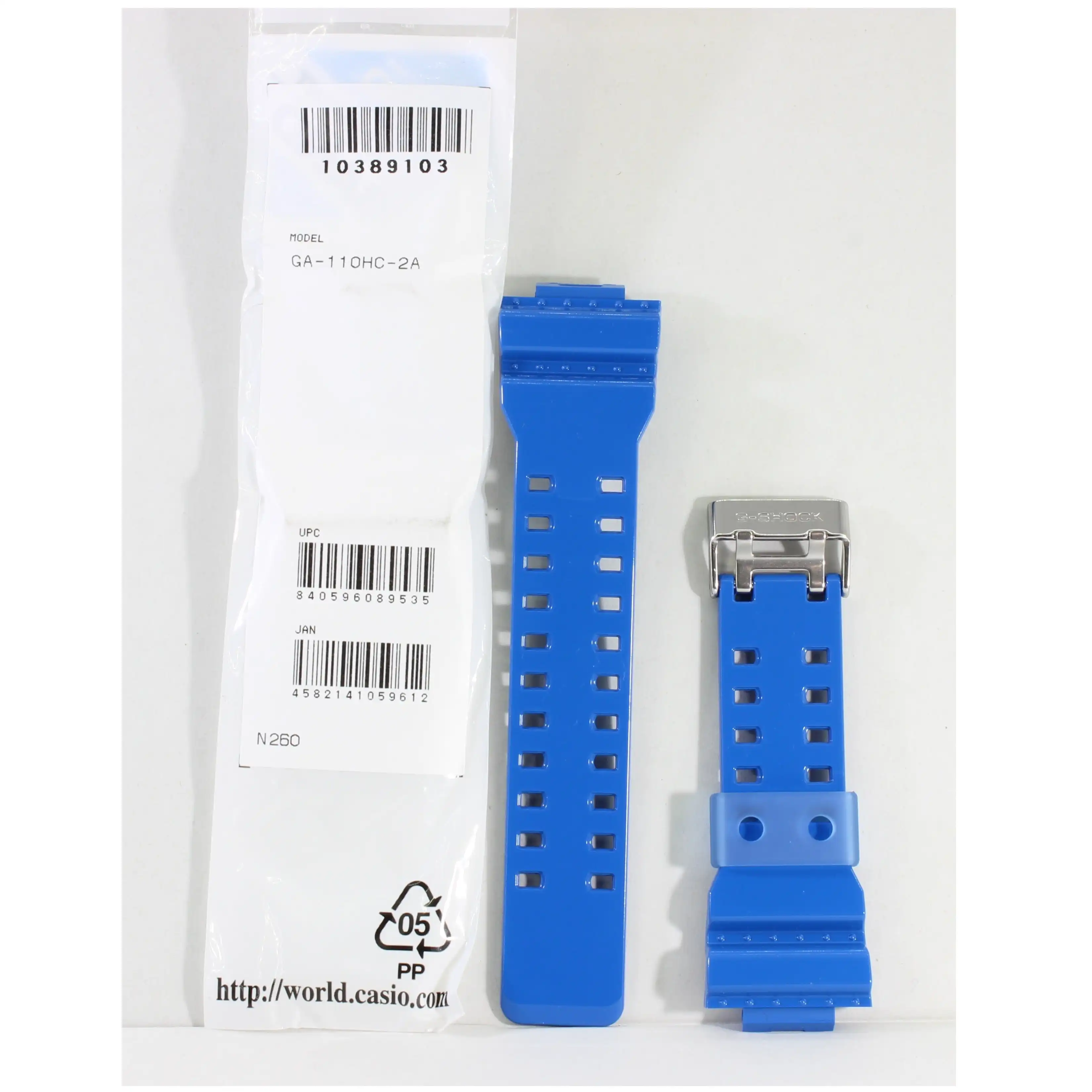 Casio G-Shock Shiny Blue Genuine Replacement Strap 10389103 to suit GA-110HC-2A