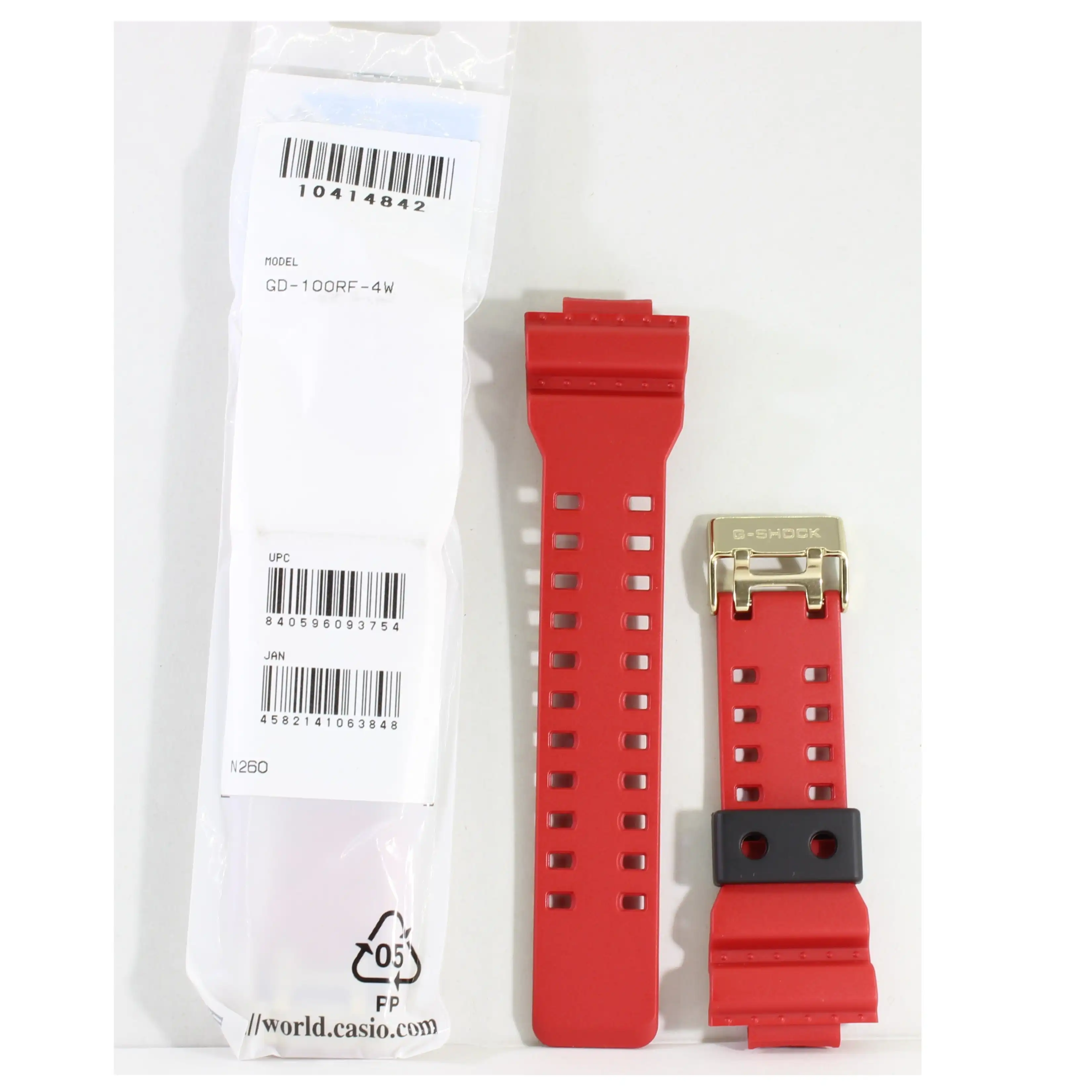 Casio G-Shock Shiny Red Genuine Replacement Strap 10414842 to suit GD-100RF-4