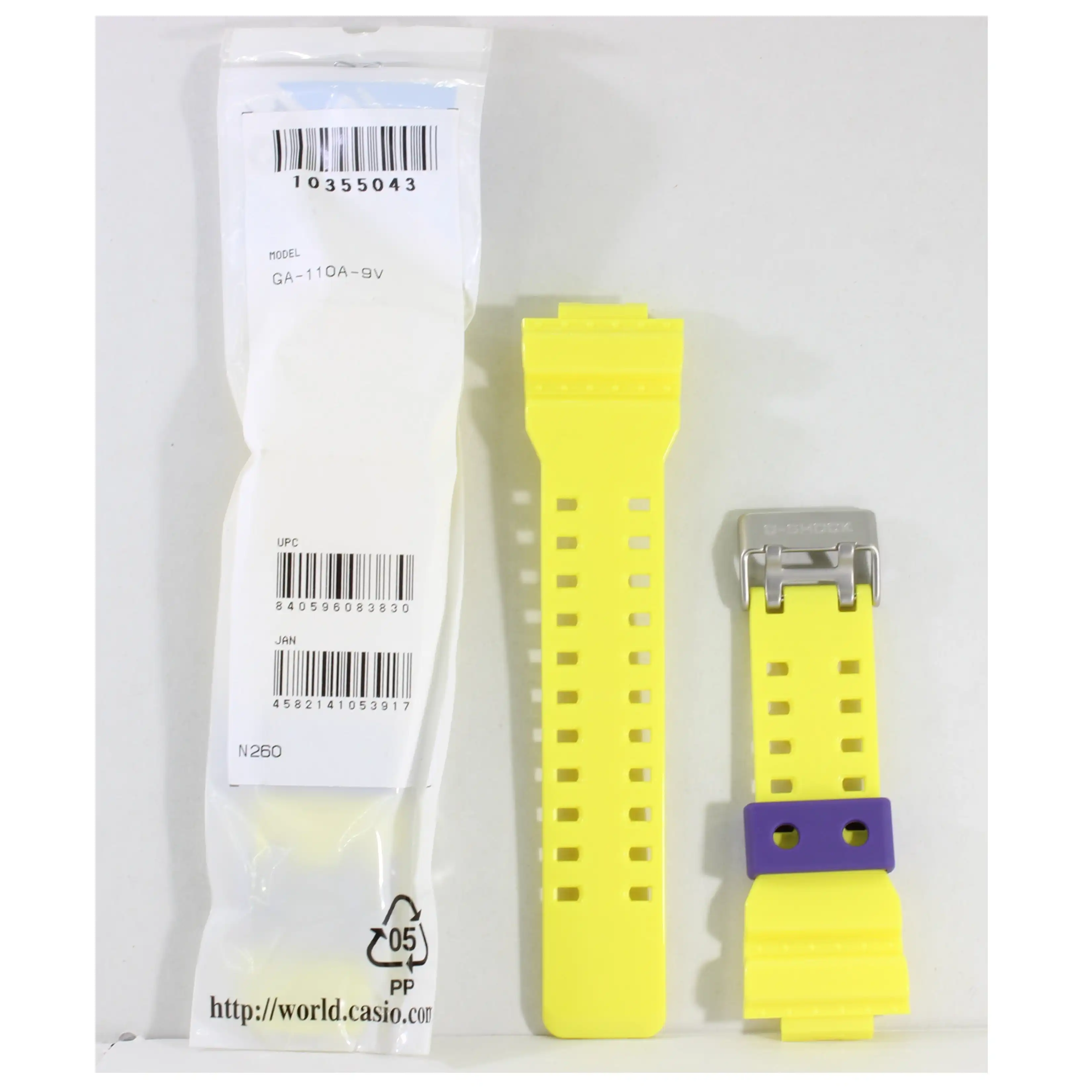 Casio G-Shock Shiny Yellow Genuine Replacement Strap 10355043 to suit GA110A-9