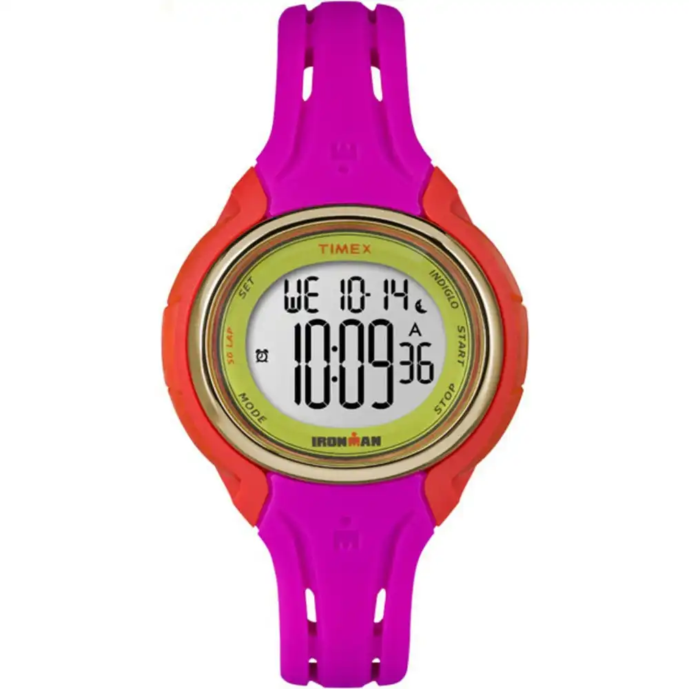 Timex Ironman Sleek 50 Pink Women's 100m 50 Lap Sports Watch 5M02800