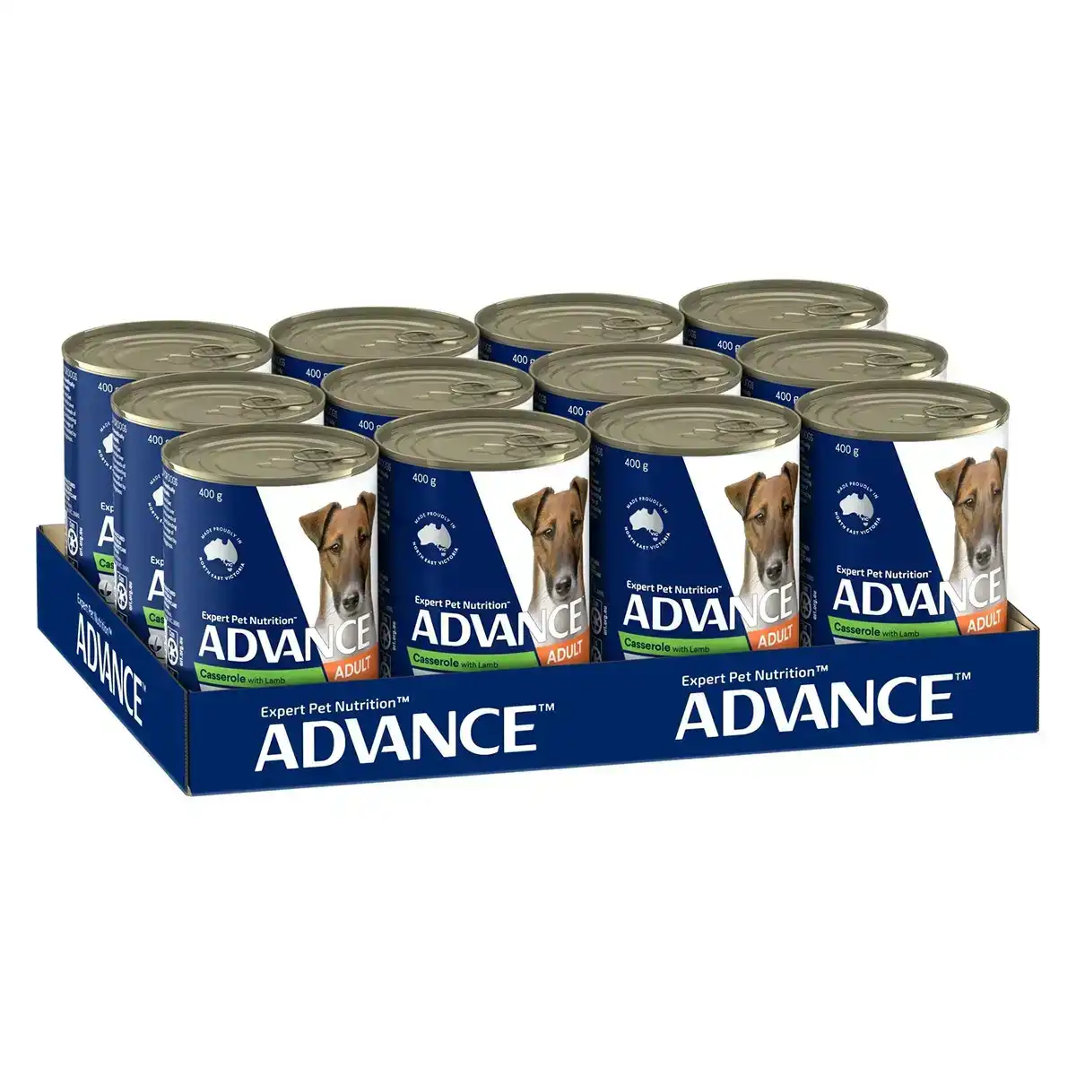 ADVANCE Adult All Breed Lamb Casserole Trays Wet Dog Food (400G*12) 1 Pack