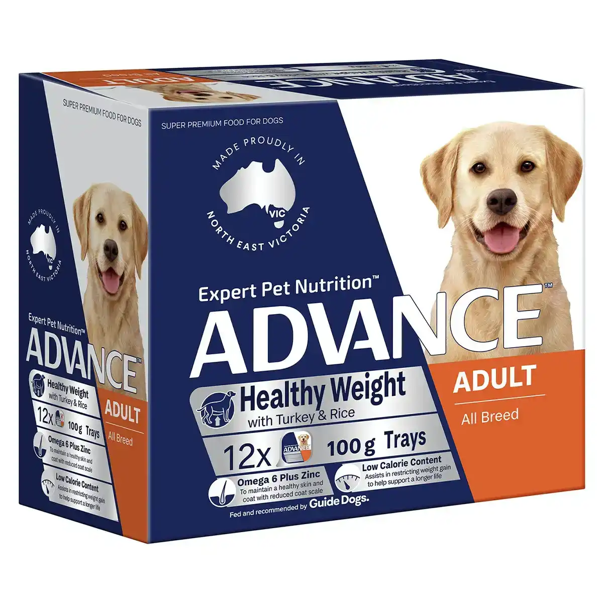 ADVANCE Healthy Weight Adult All Breed Turkey with Rice Trays Wet Dog Food (100G*12) 1 Pack