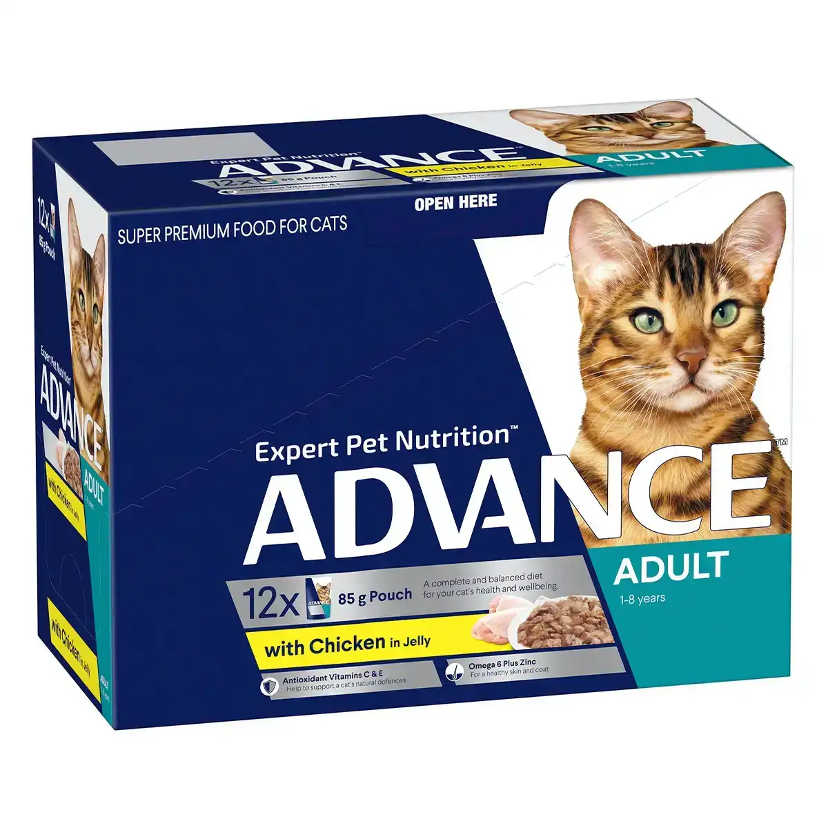 ADVANCE Adult Chicken in Jelly Pouches Wet Cat Food (85G*12) 1 Pack
