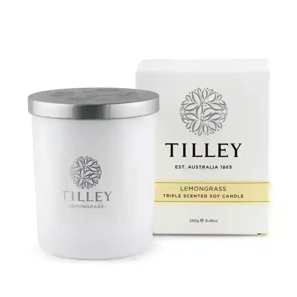 Tilley Classic White - Soy Candle 240g - Lemongrass