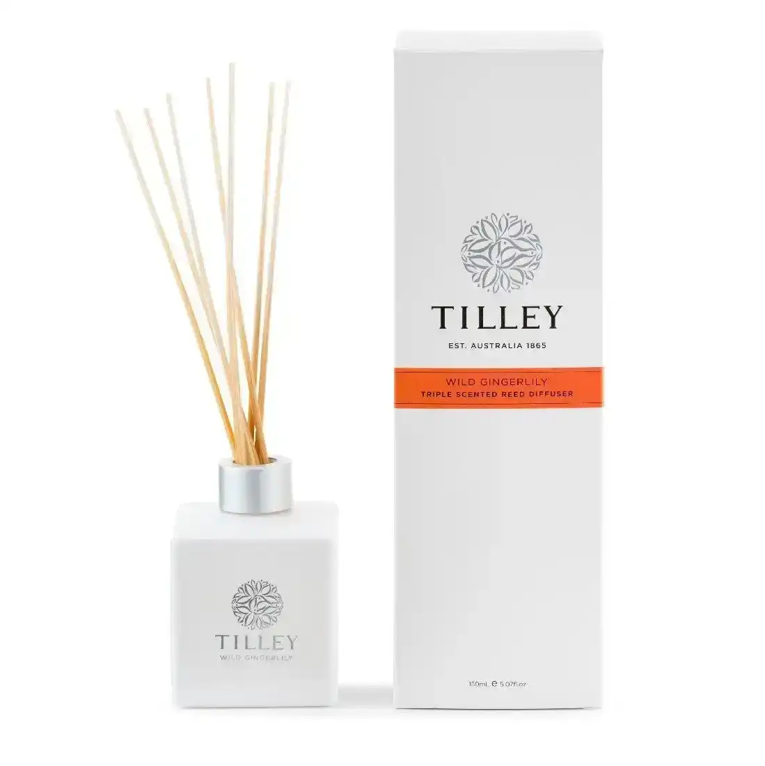 Tilley Classic White - Reed Diffuser 150ml - Wild Gingerlily